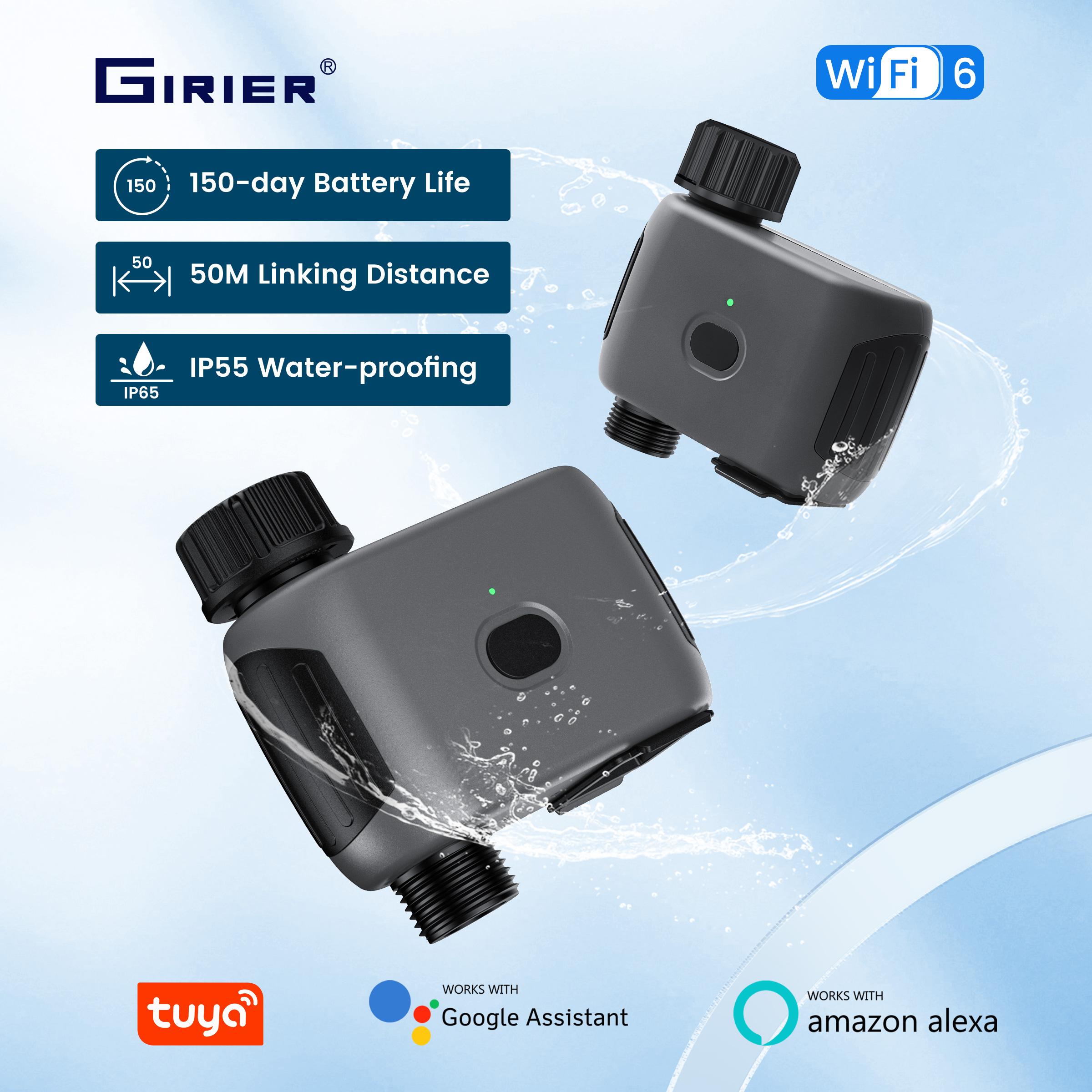 Smart Garden Watering Can - GIRIER Tuya Smart Water Timer WiFi