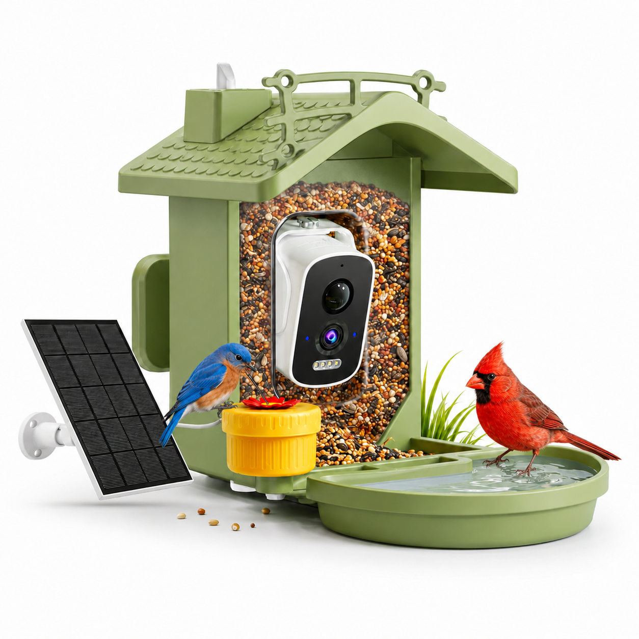 Smart Garden Bird Bath - Mangiatoia per Uccelli Multifunzionale da Esterno