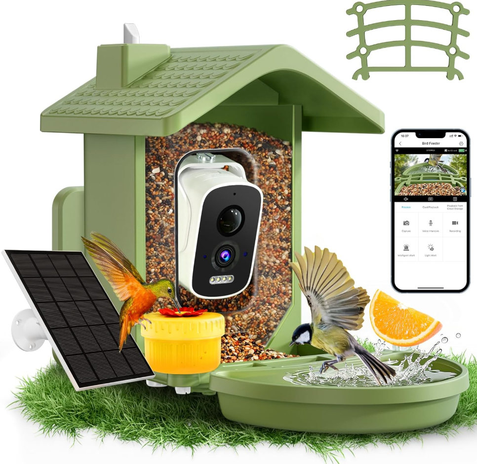 Smart Garden Bird Bath - Mangiatoia per Uccelli Intelligente a Energia