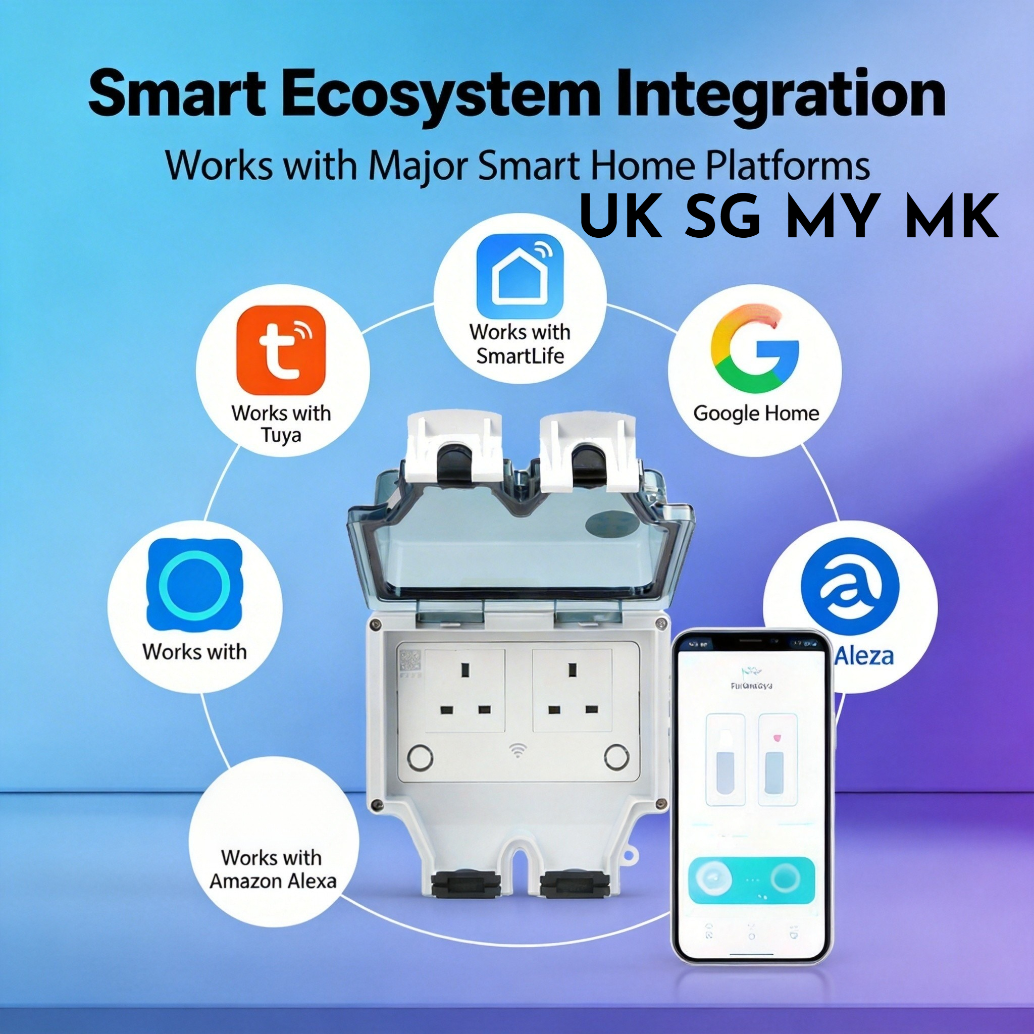 Smart Garden Uk - Presa Intelligente da Esterno Tuya WIFI