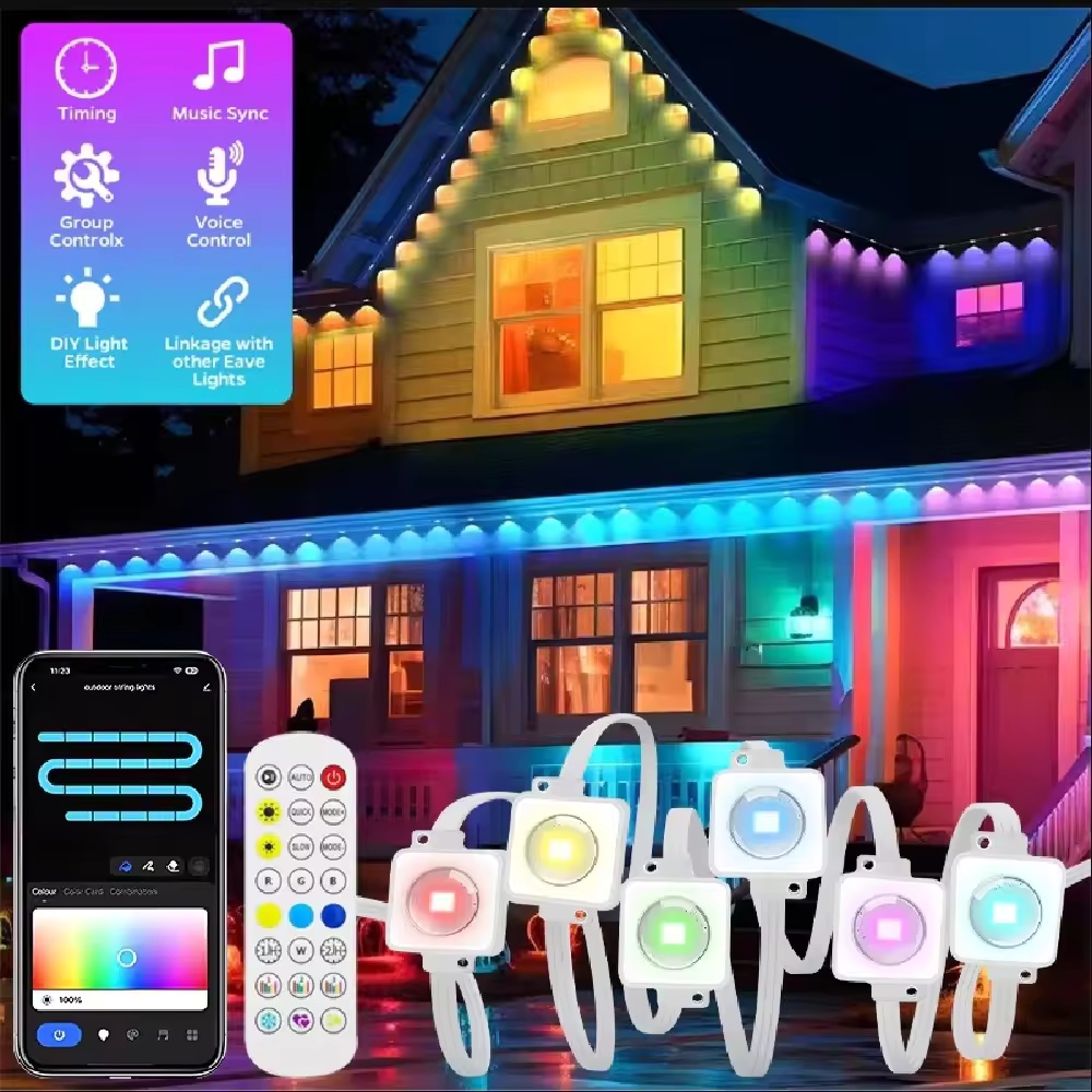 Smart Garden Diy - Luci per Grondaie Intelligenti RGBIC 15M/30M/45M/60M/90M