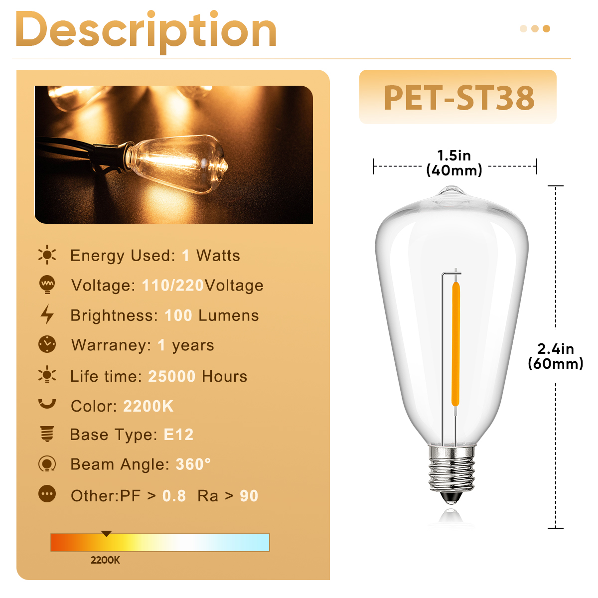 Lampadina a Led ST38 infrangib - Smart Garden Umbrella recensione e prezzo