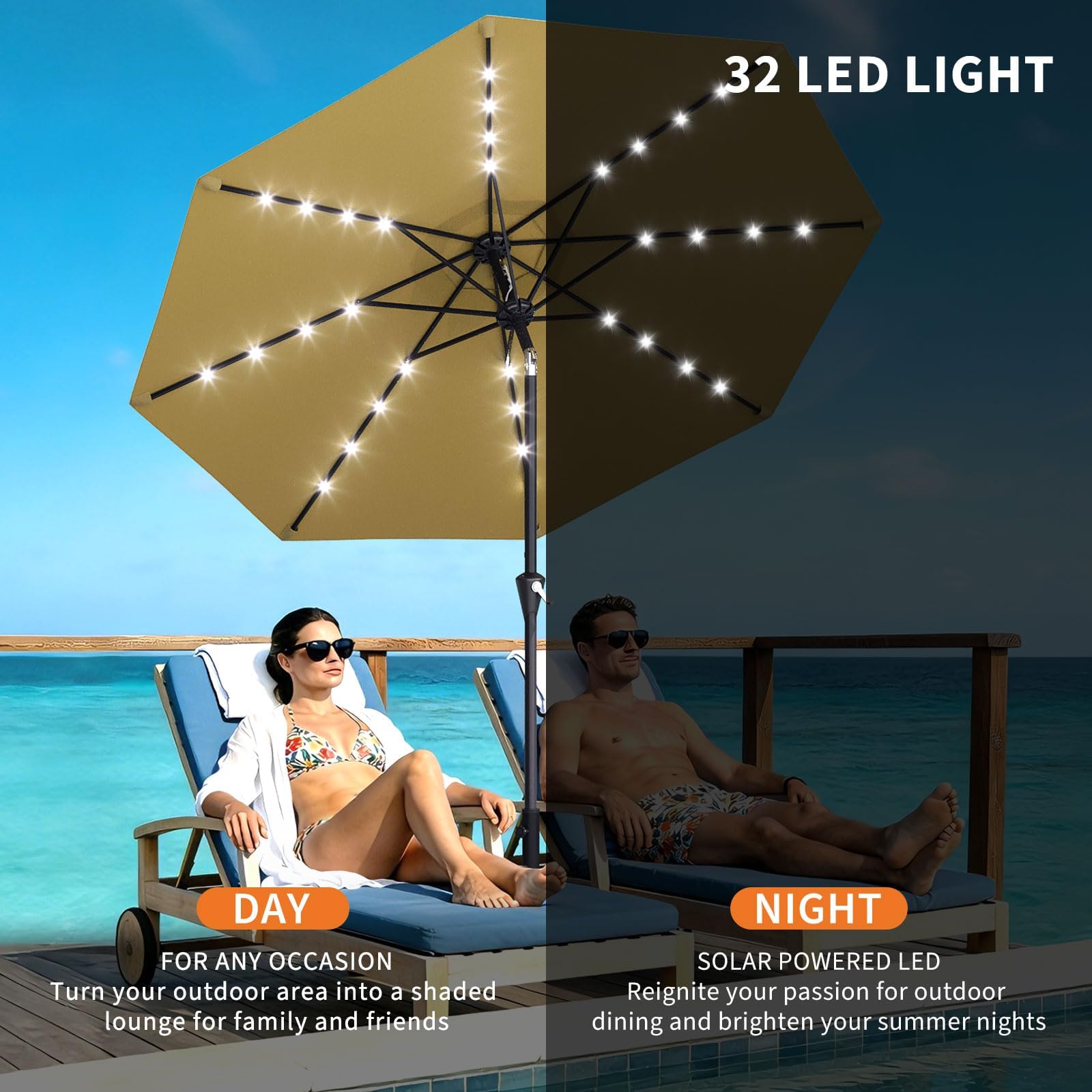 Ombrellone da patio a energia  - Smart Garden Umbrella recensione e prezzo