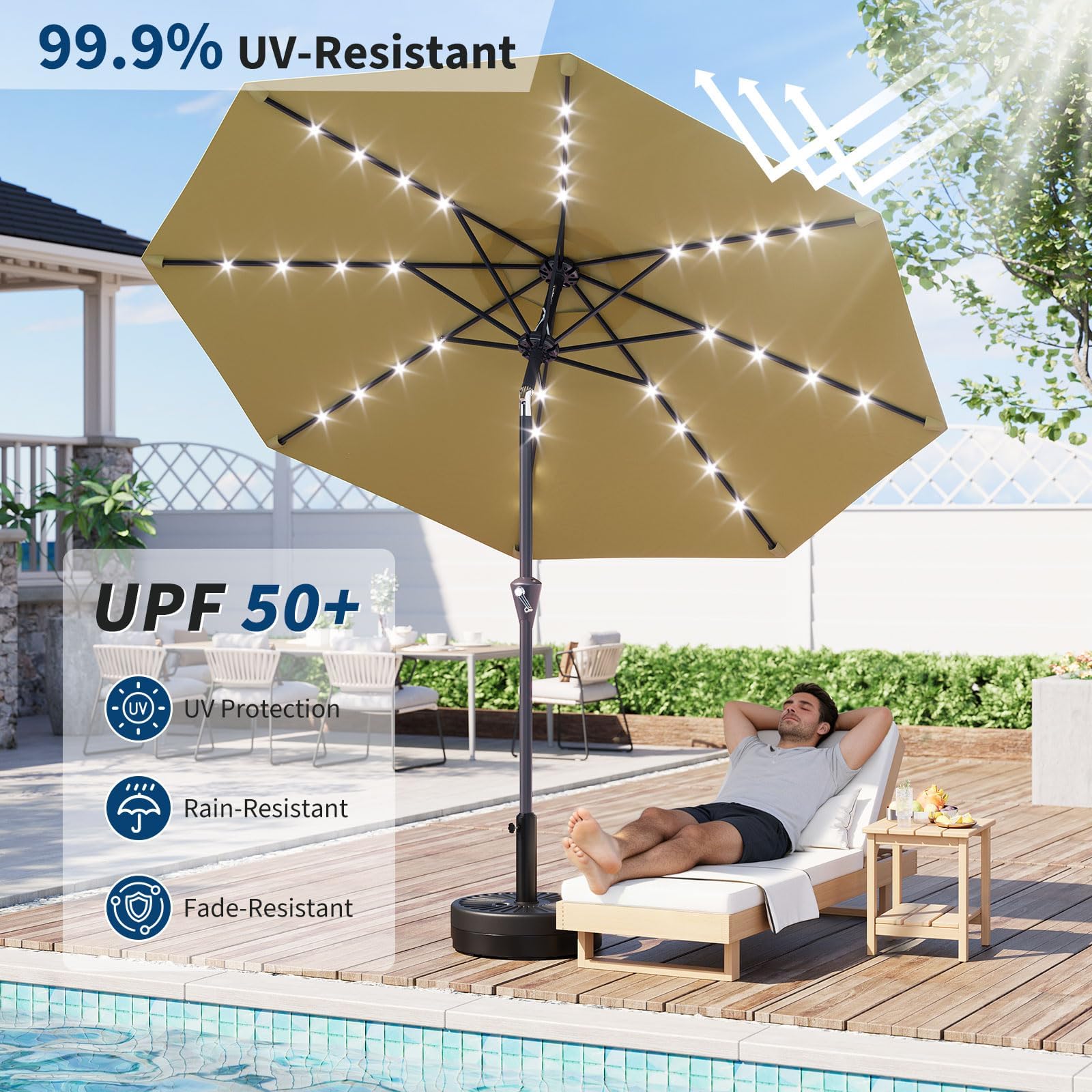 Ombrellone da patio a energia  - Smart Garden Umbrella recensione e prezzo