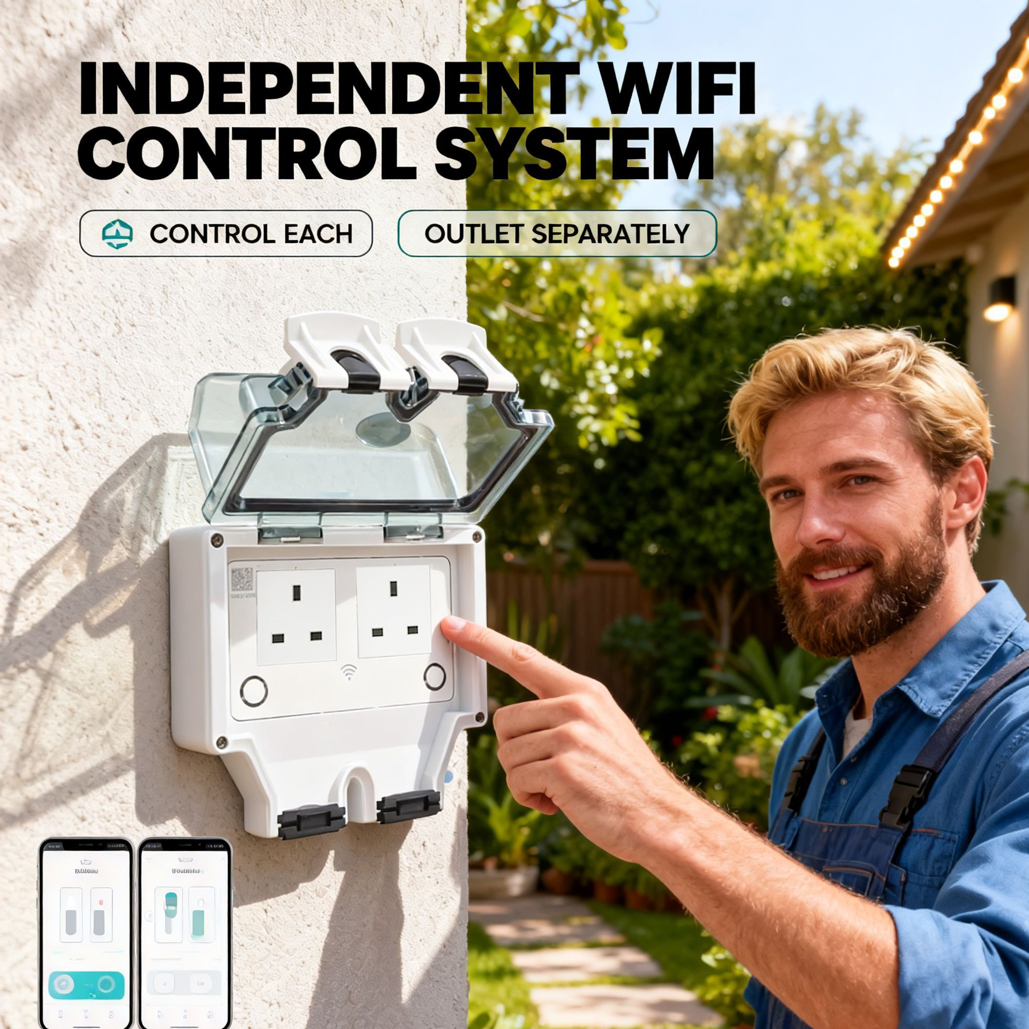 Tuya WIFI Smart Presa esterna  - Smart Garden Uk recensione e prezzo