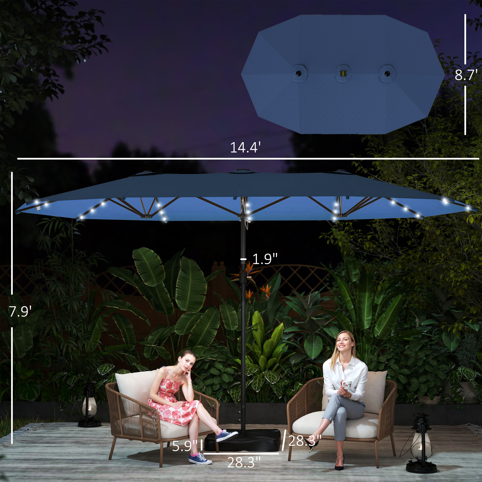 Ombrellone Bifacciale, Parasol - Smart Garden Umbrella recensione e prezzo