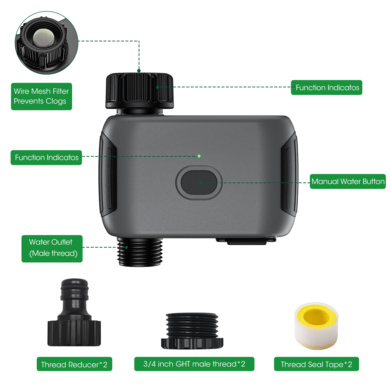 Insoma Wifi Sprinkler Timer Si - Smart Garden Watering Can recensione e prezzo
